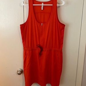 Athleta Expedition Sleeveless Skort Hiking Dress Flame Orange